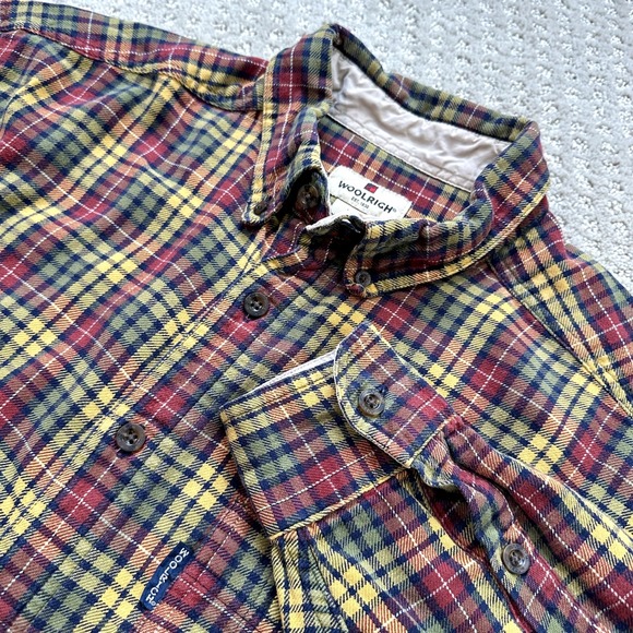 Woolrich Other - Woolrich Flannel Button Down Shirt Mens XL Plaid‎ Check Cotton Long Sleeve